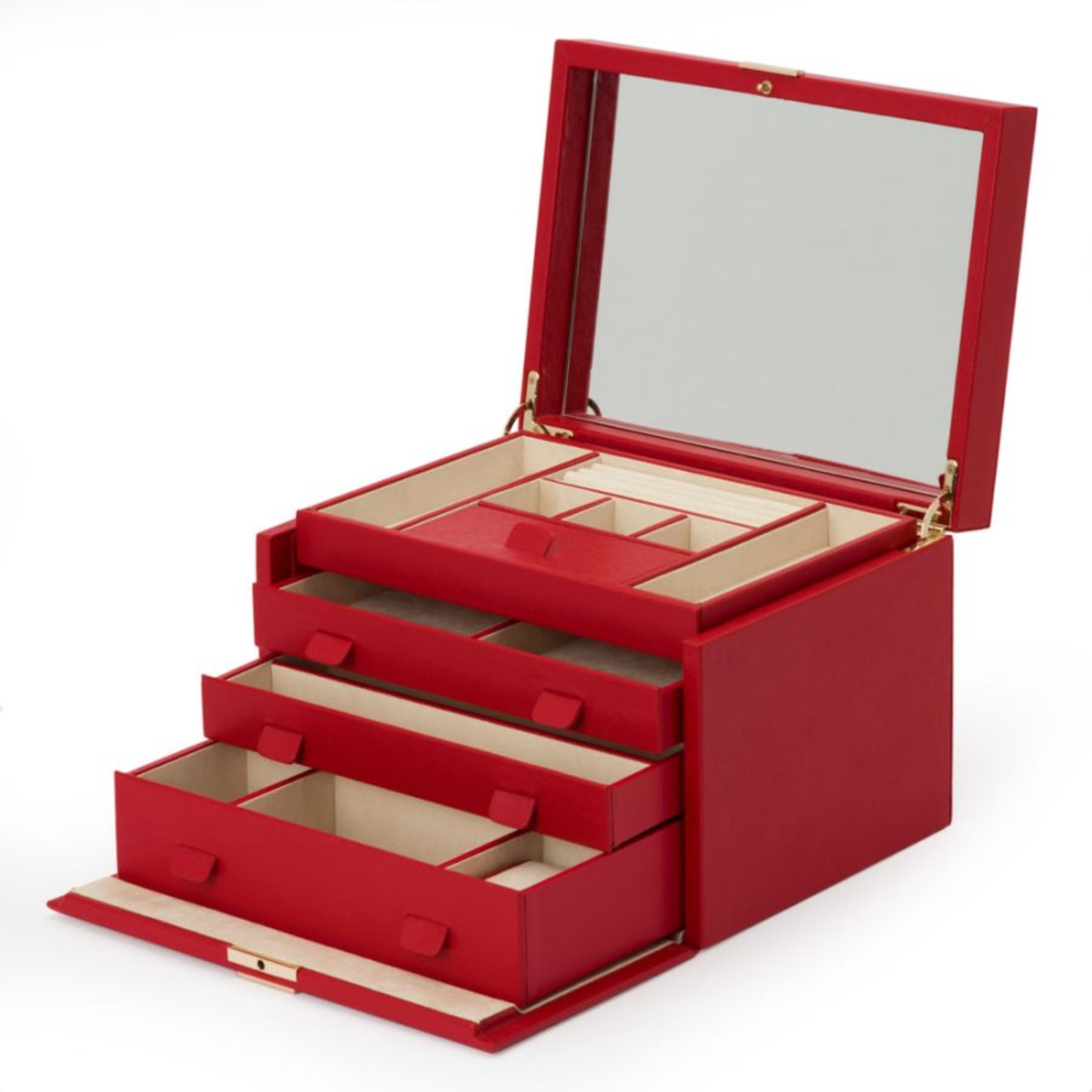 Wolf Palermo Red Large Jewelry Box 213072
