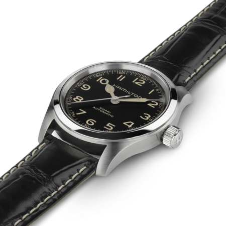 Hamilton Khaki Field Murph Auto Black Dial leather Strap Men's Watch H70405730