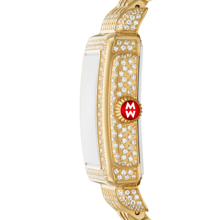Michele Limited Edition Deco Mid Diamond Pavé Jubilee 18K Gold-Plated Women's Watch MWW06V000133