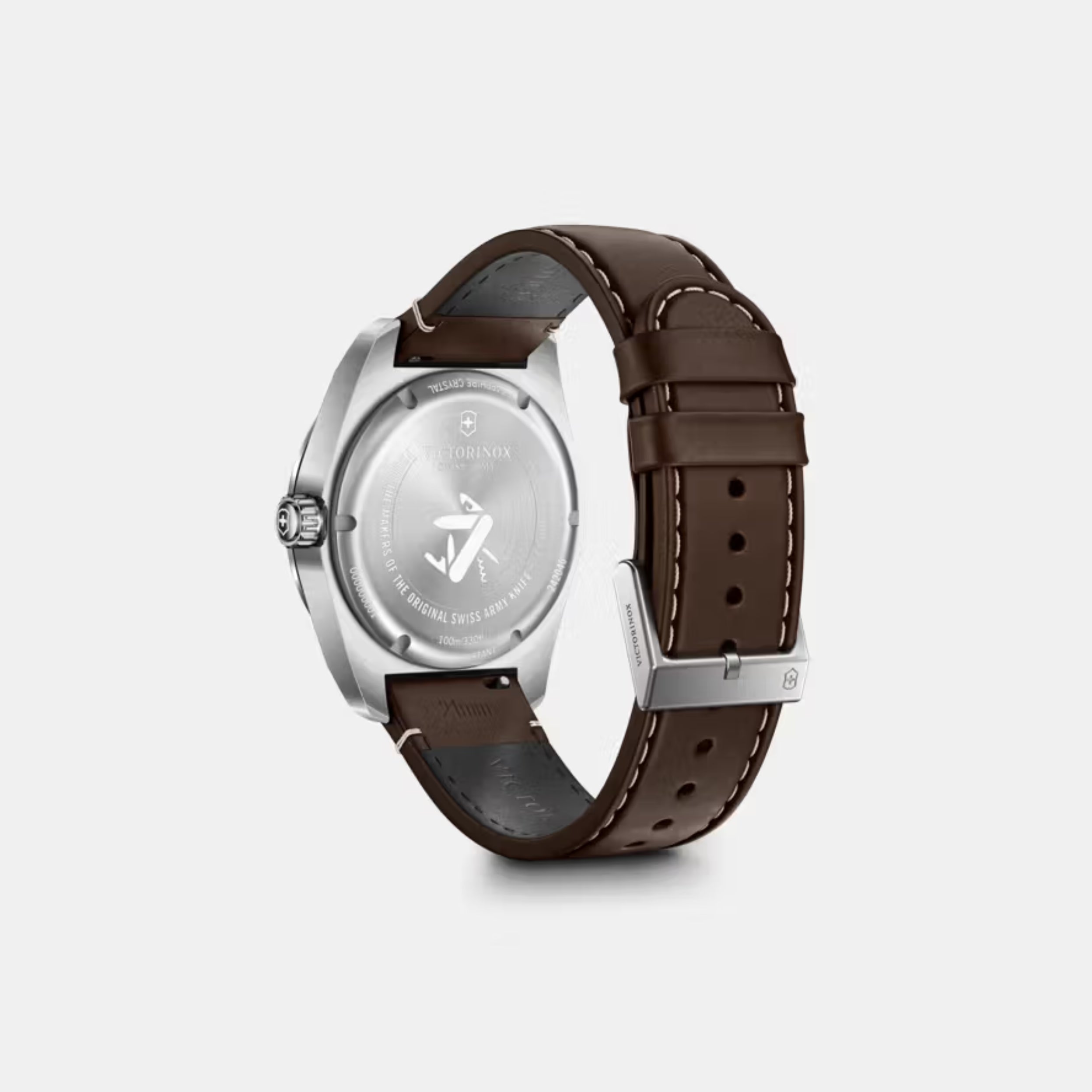 Victorinox Swiss Army Quartz Blue Matt Dial With Brown Leather Men's Watch 242040