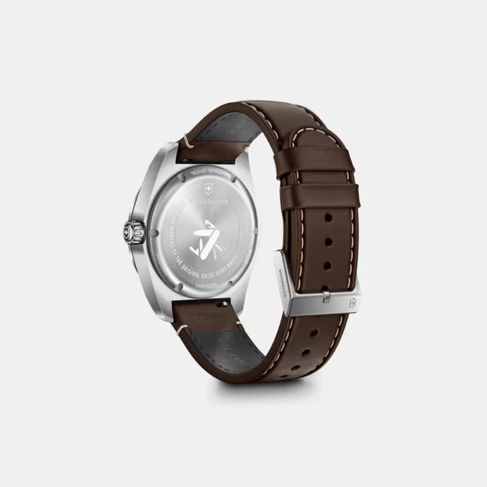 Victorinox Swiss Army Quartz Blue Matt Dial With Brown Leather Men's Watch 242040