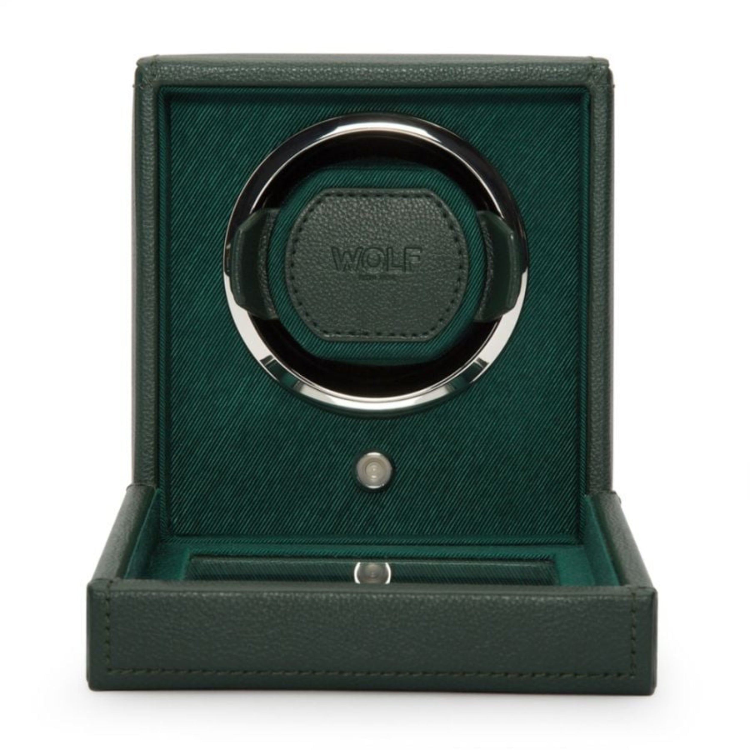 Wolf Cub Single Green Watch Winder with Cover 461141