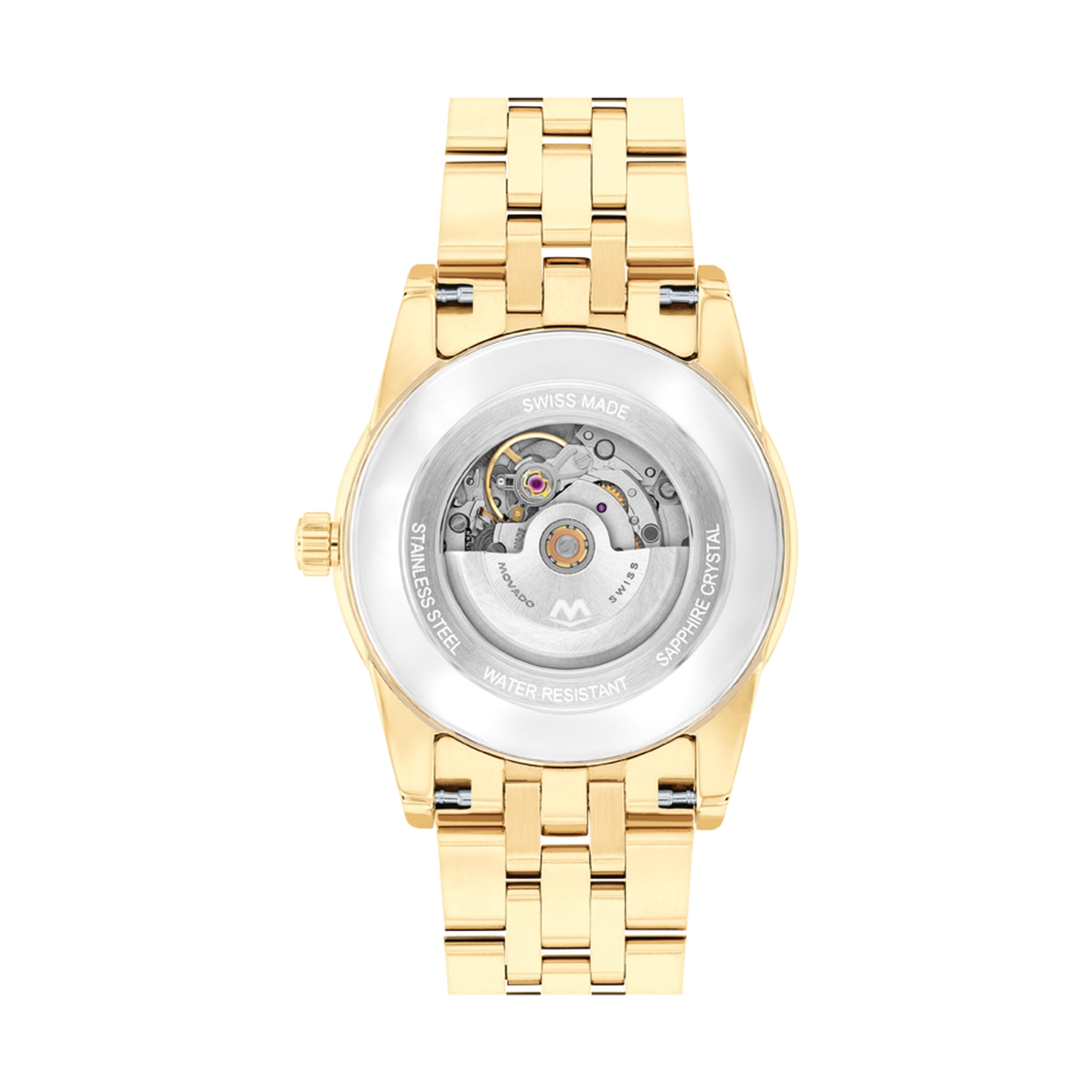 Movado Museum Classic Automatic Warm Grey Dial Yellow Gold Women's Watch 0608002