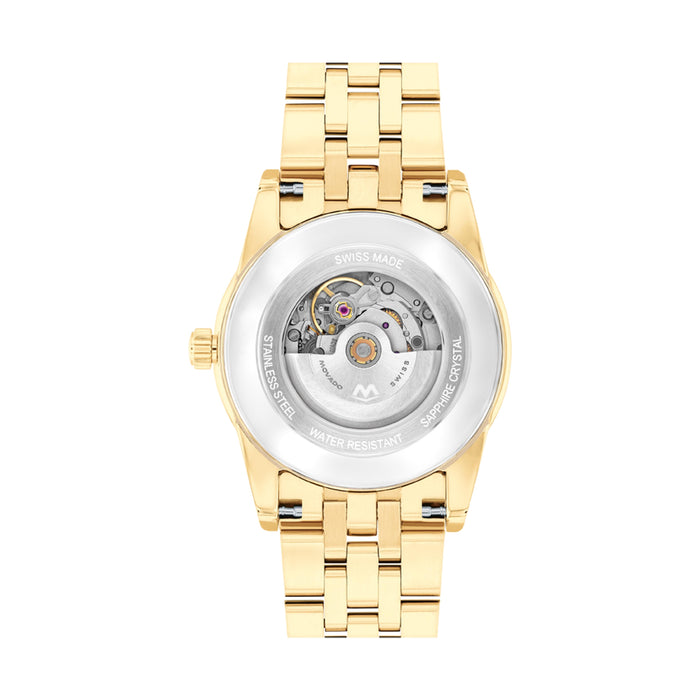Movado Museum Classic Automatic Warm Grey Dial Yellow Gold Women's Watch 0608002