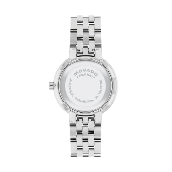 Movado Museum Classic Silver White Quartz Stainless Steel Women's Watch 0608004