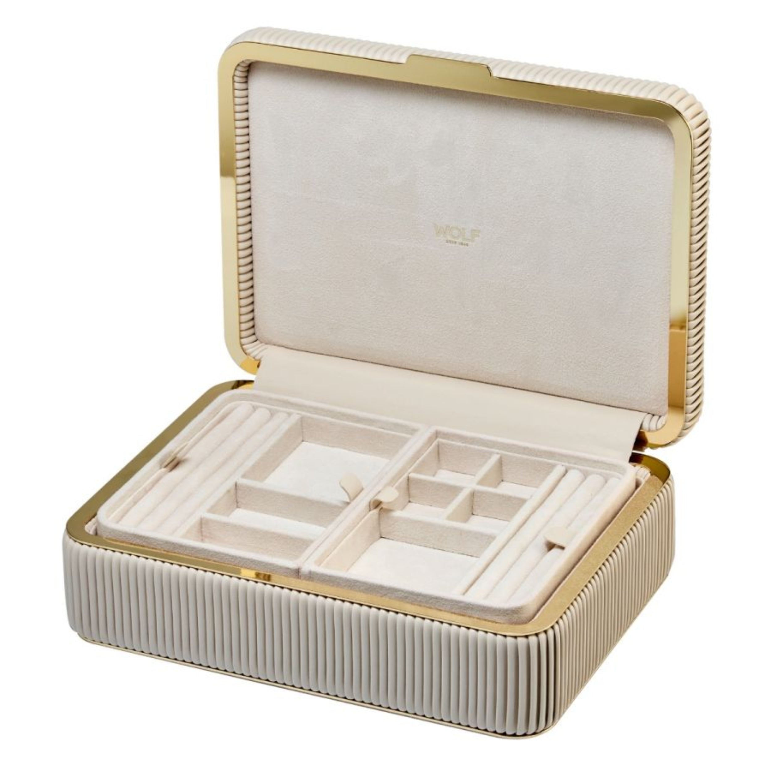 Wolf Bella Bone Medium Jewelry Box 781053
