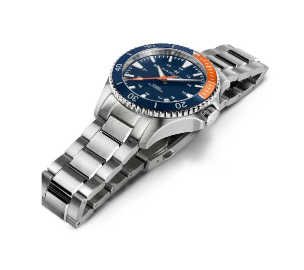 Hamilton Khaki Navy Scuba Auto Blue Dial Silver-Tone Bracelet Round Stainless Steel Case 40mm Men's Watch H82365141