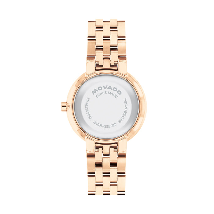 Movado Museum Classic Rose Gold Dial Quartz & Stainless Steel Women's Watch 0608014