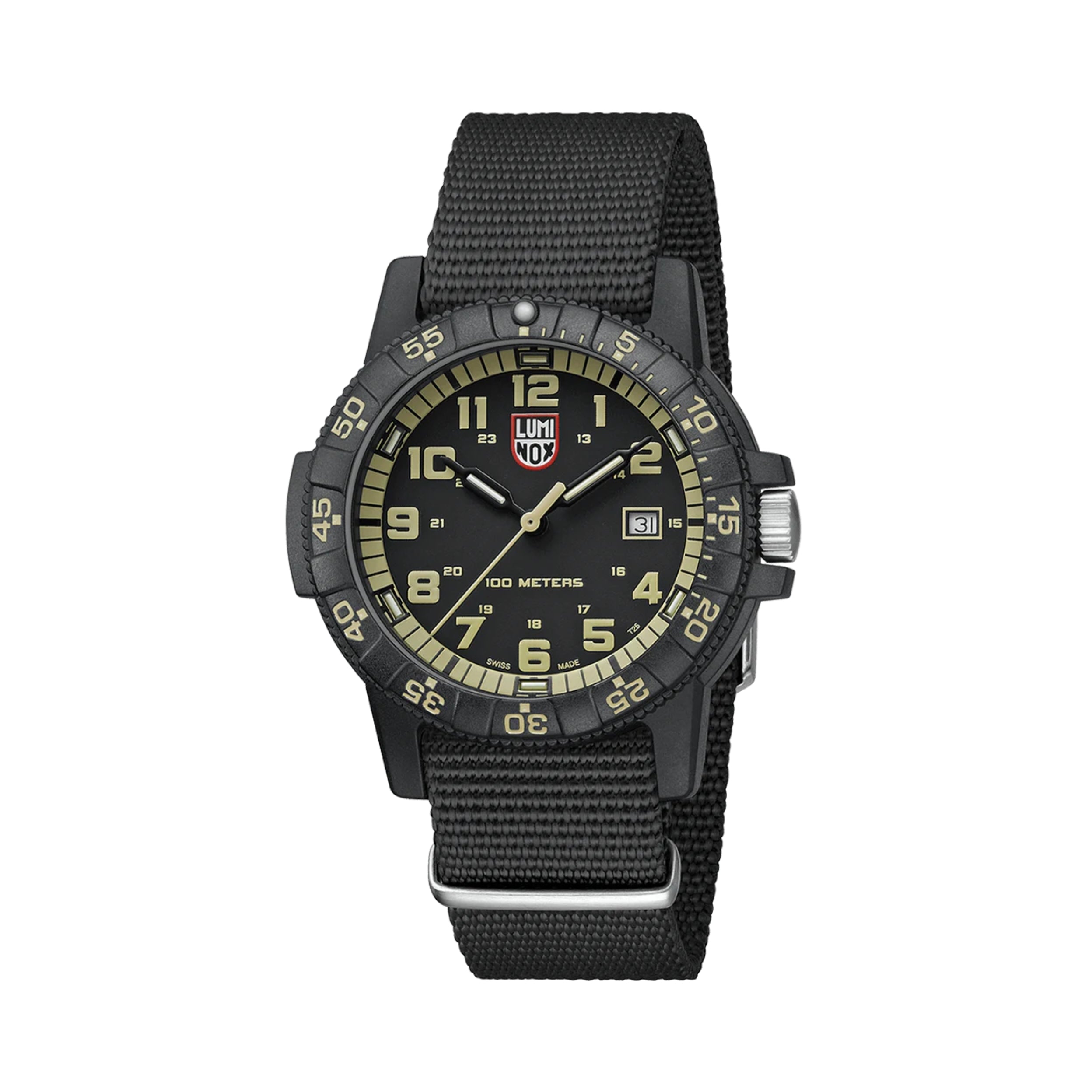 Luminox Leatherback Sea Turtle Giant 44mm CARBONOX™ Black Dial With Beige Border Men's Watch XS.0333