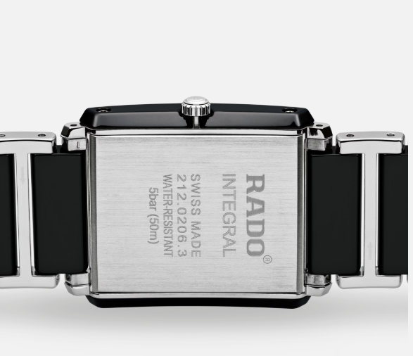 Rado Integral Diamonds Black-Silver Rectangular Dial With Diamonds Women's Watch R20206712