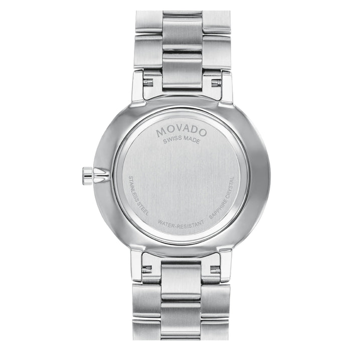 Movado Faceto Black Dial With Diamond Quartz Unisex's Watch 0607865