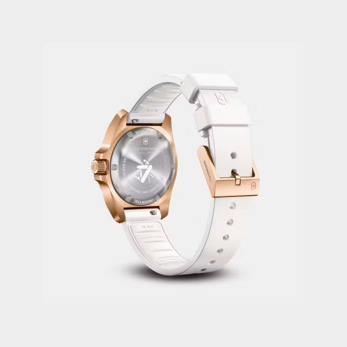 Victorinox INOX Grainy White Dial With Rose Gold Bezel Quartz Women's Watch 242037