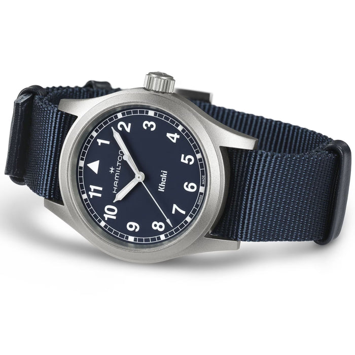 Hamilton Khaki Field Quartz Blue Dial Fabric Strap Men's Watch H69401940