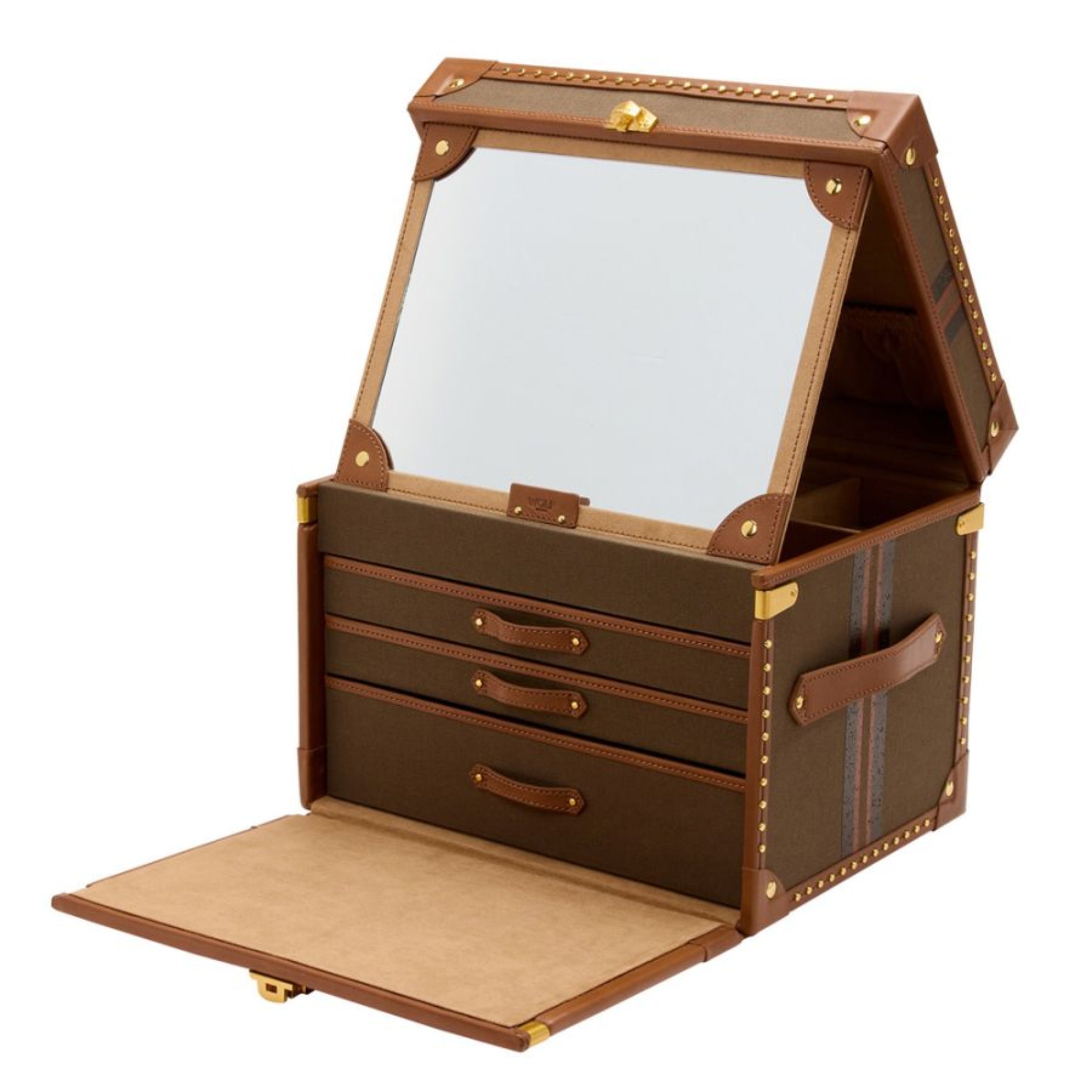 Wolf Ida Trunk Khaki Jewelry Box 190041