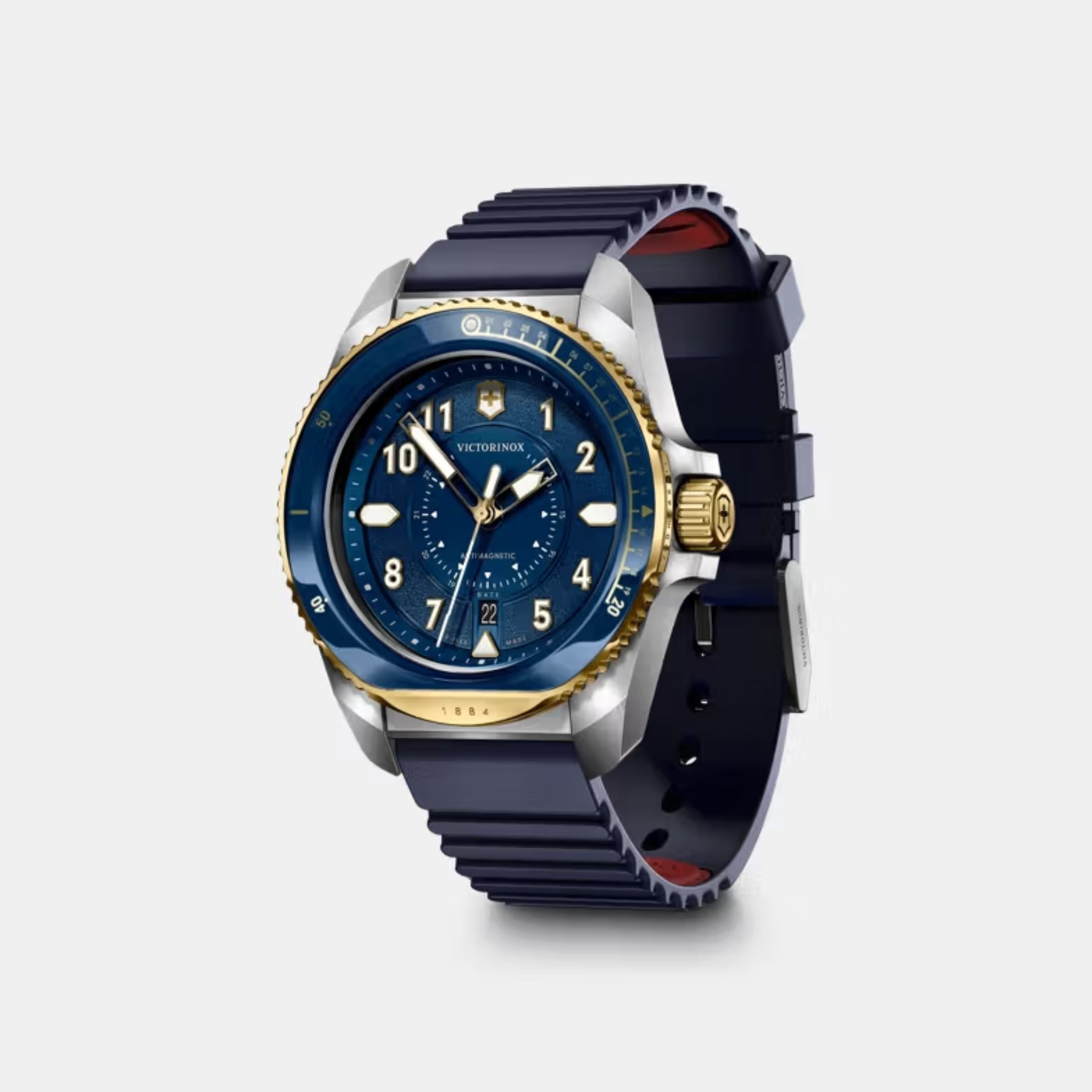 Victorinox Journey 1884 Grainy Black Dial With Gold Bezel Men's Watch 242013