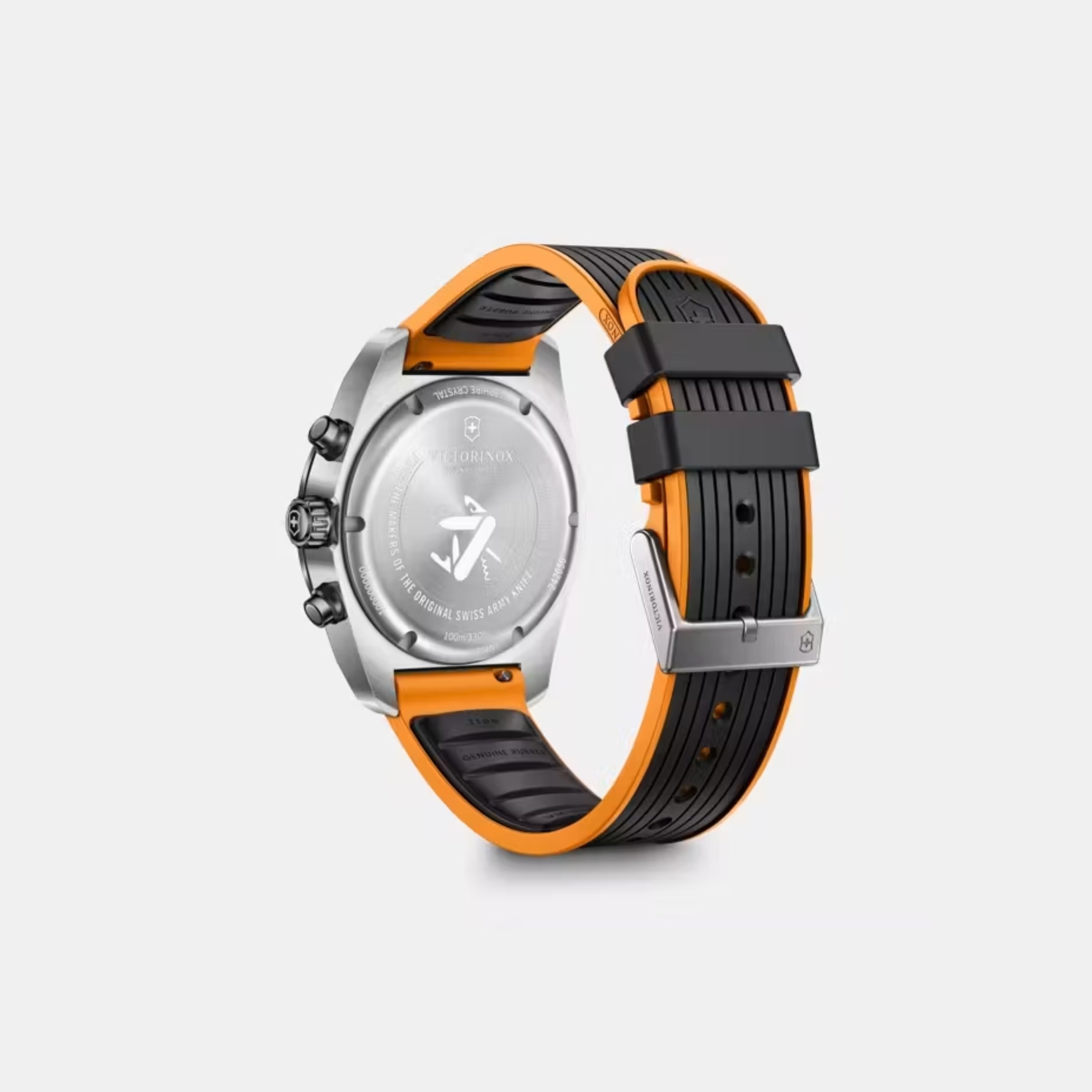 Victorinox Swiss Army Chronograph Black Matt Dial Rubber Men's Watch 242050