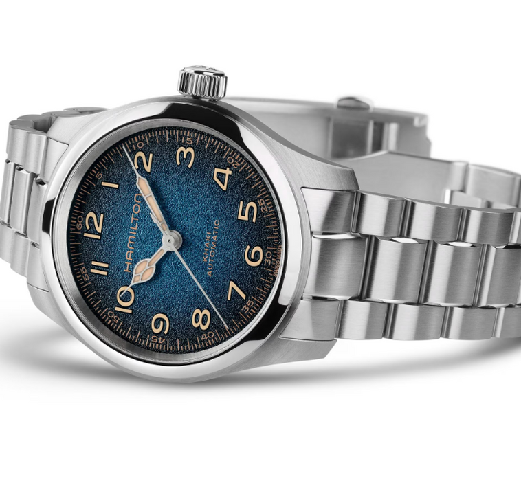 Hamilton Murph Watch Khaki Field 38mm Blue Dial Stainless Steel Strap H70405140