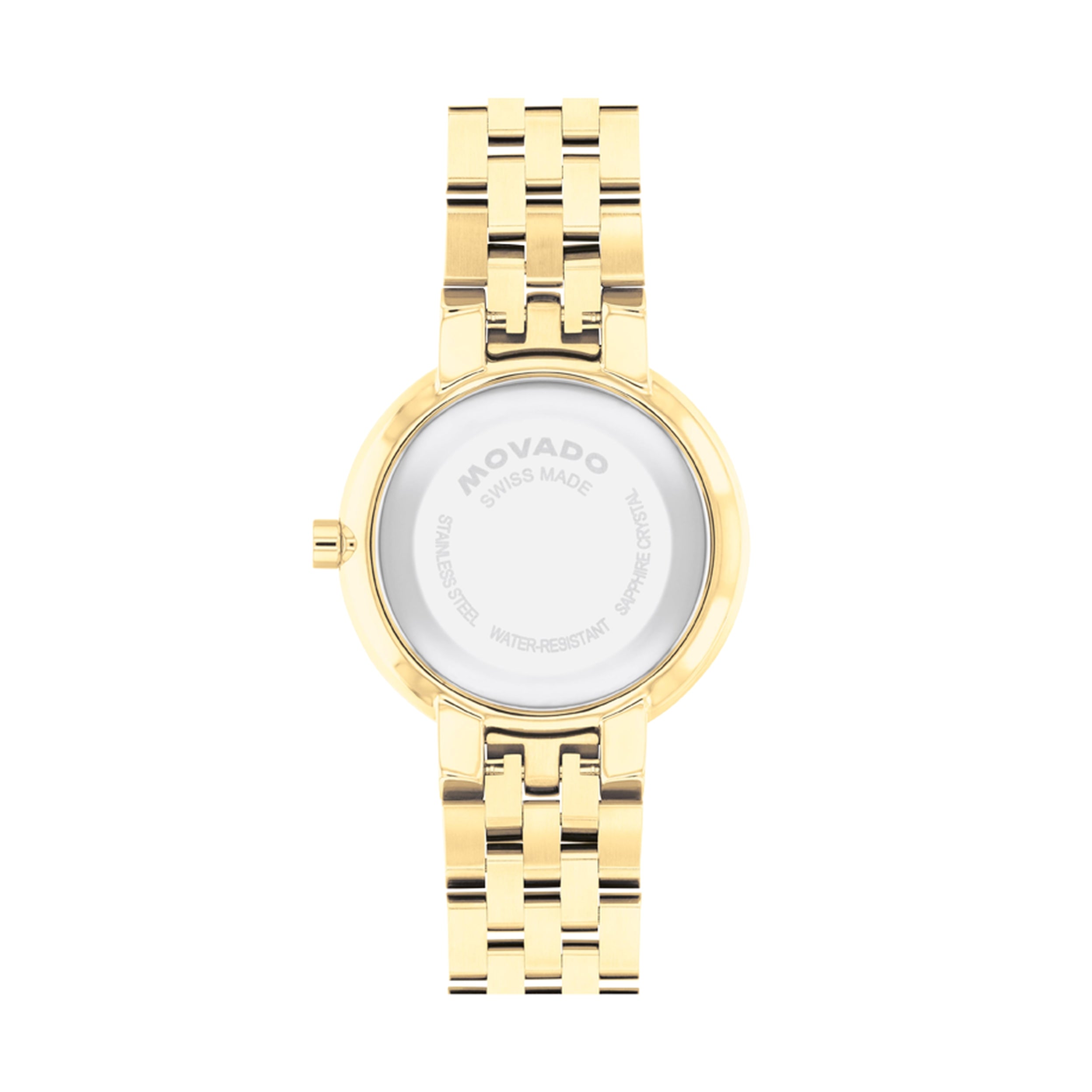 Movado Museum Classic Silver White Quartz Yellow Gold Women's Watch 0608068