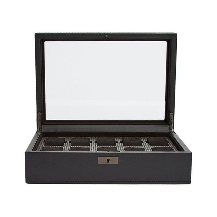 Wolf Axis 10 Piece Powder Coat Watch Box with Drawer 488103