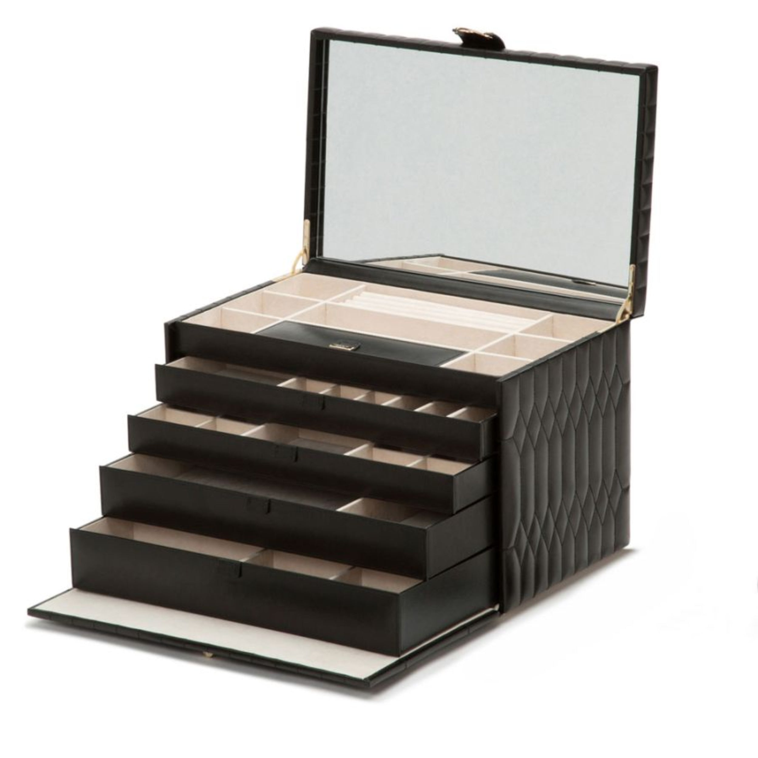 Wolf Caroline Black Extra Large Jewelry Case 329571