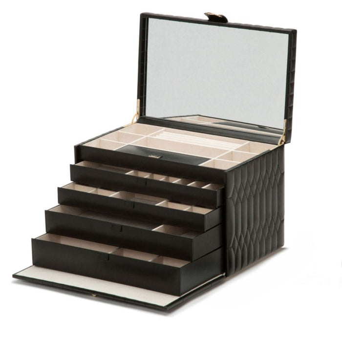 Wolf Caroline Black Extra Large Jewelry Case 329571