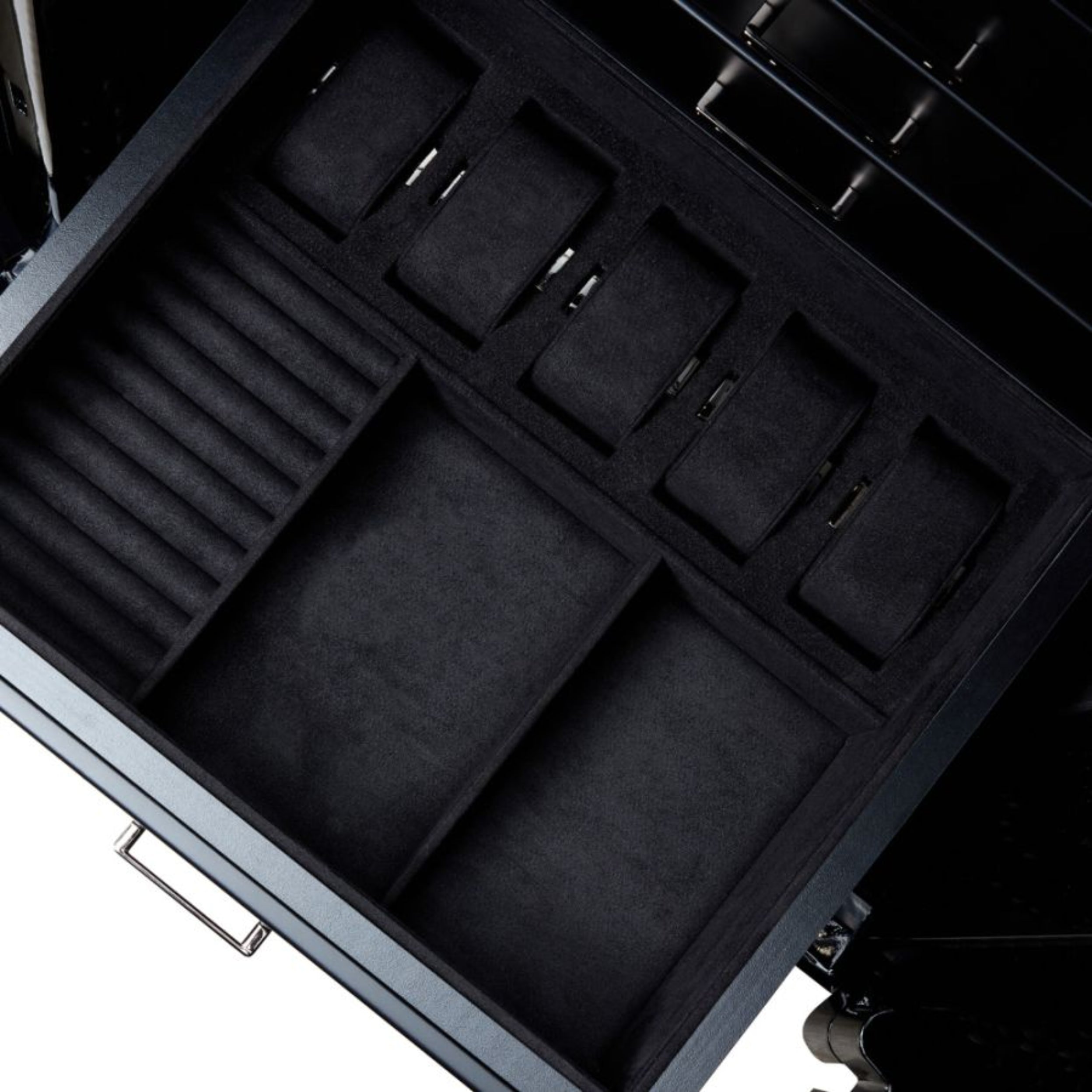 Wolf Atlas Gunmetal Gloss Exterior Watch & Jewelry Safe 490002