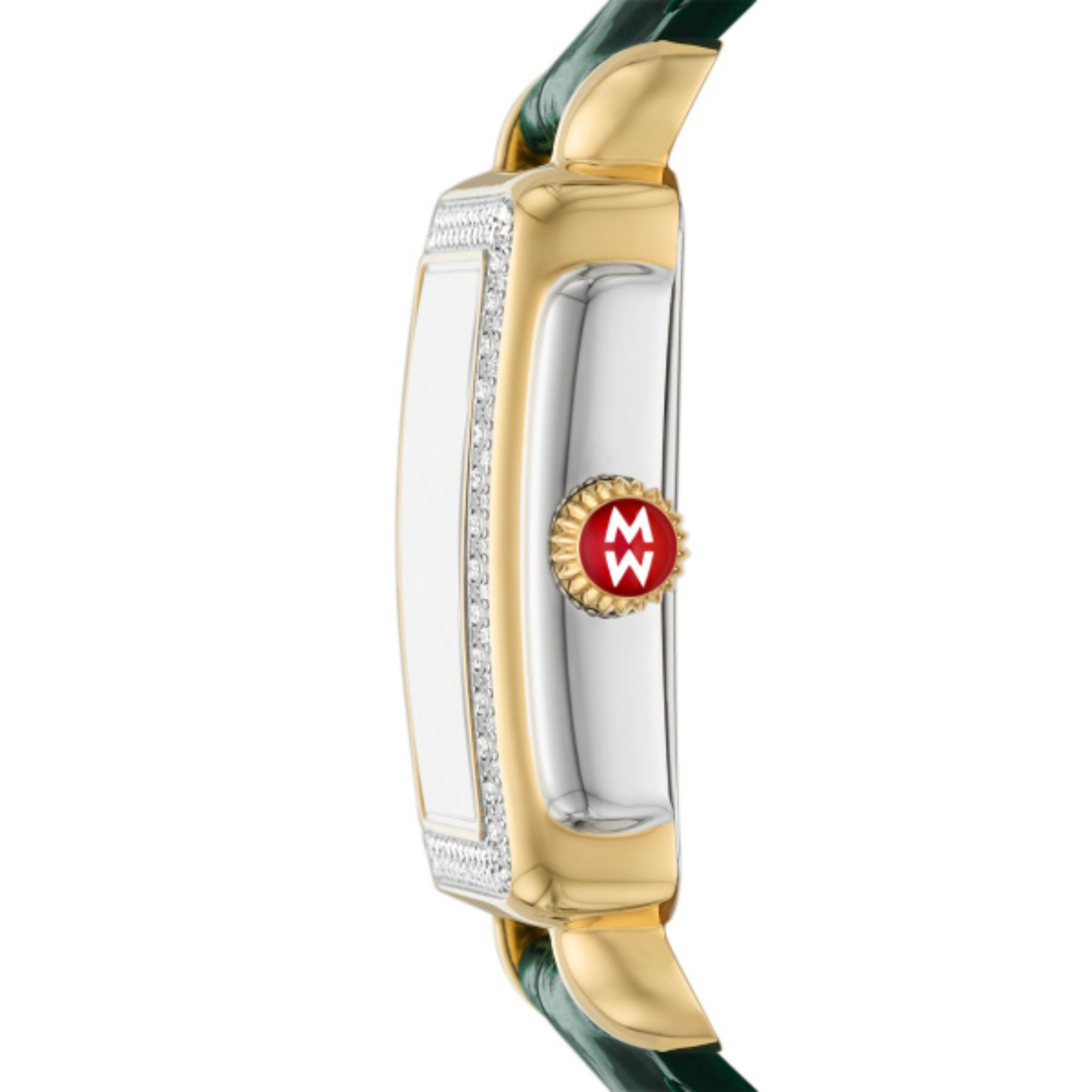 Michele Special Edition Deco Madison Mid Pavé Two-Tone 18K Gold-Plated Women's Watch MWW06G000048