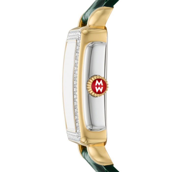 Michele Special Edition Deco Madison Mid Pavé Two-Tone 18K Gold-Plated Women's Watch MWW06G000048