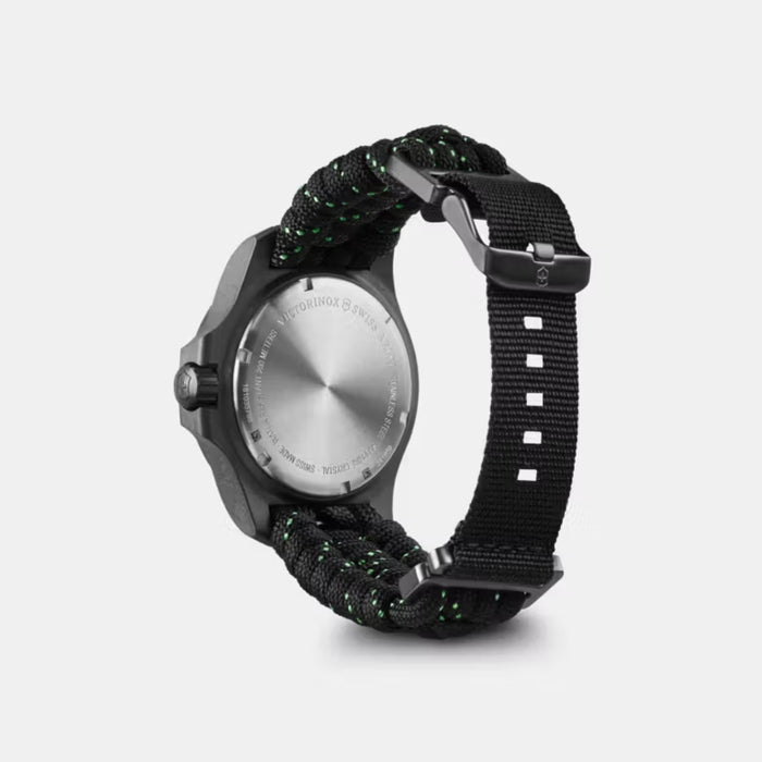 Victorinox I.N.O.X. Carbon Matt Black Dial With Paracord Strap Men's Watch 241859