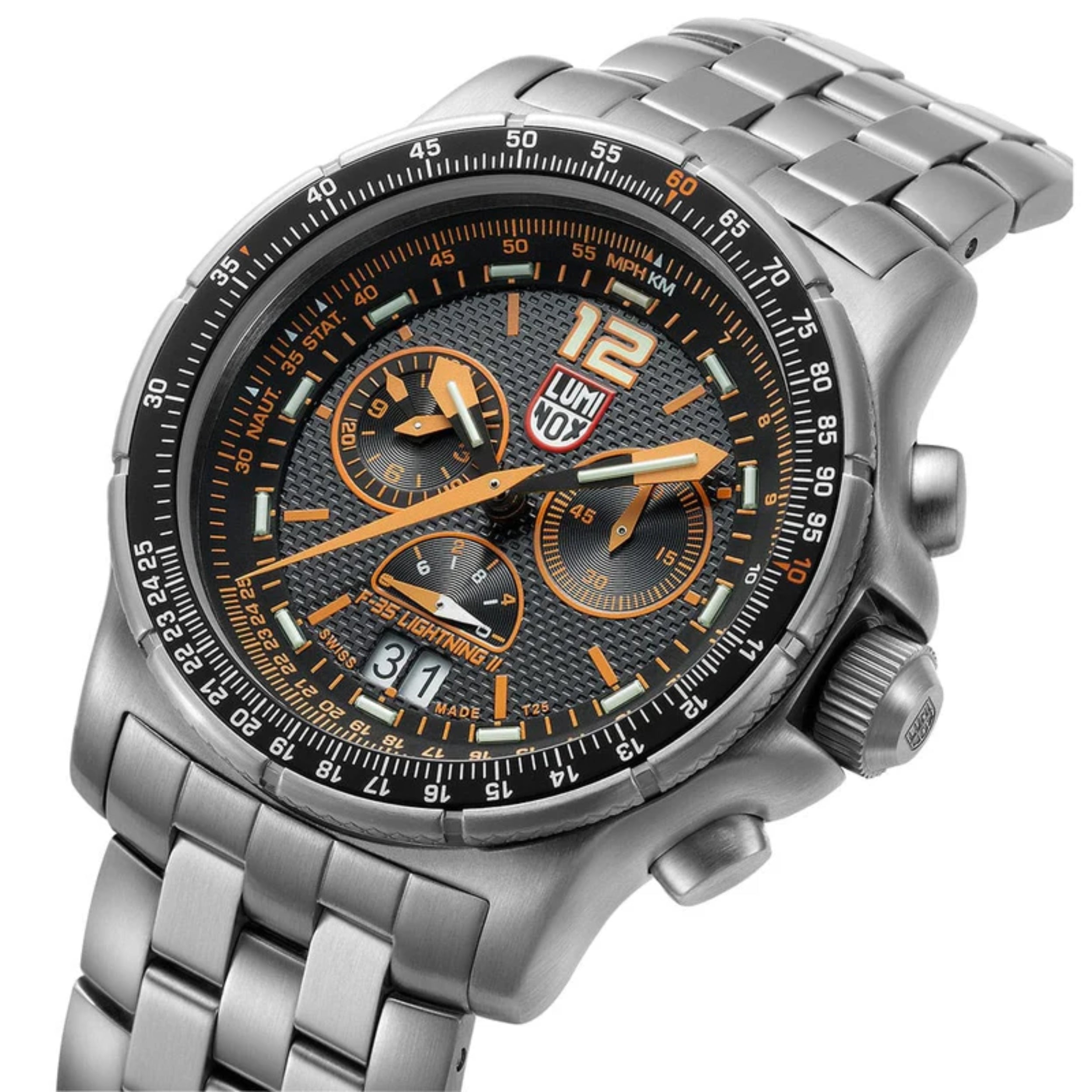 Luminox F-35 LIGHTNING II™ 9380 Series 45mm Black Dial Dive Men's Pilot Watch XA.9382.1