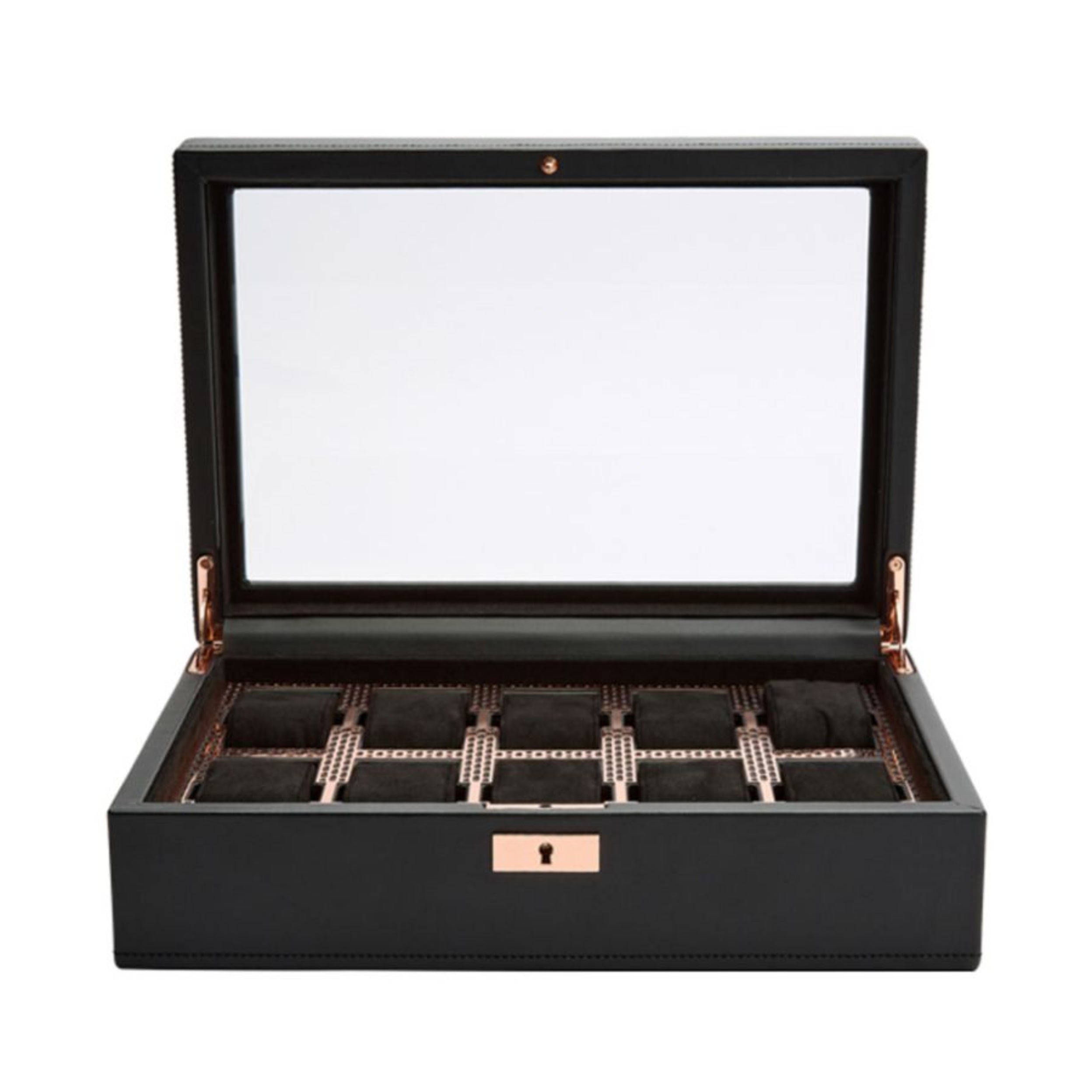 Wolf Axis 10 Piece Copper Watch Box with Drawer 488116