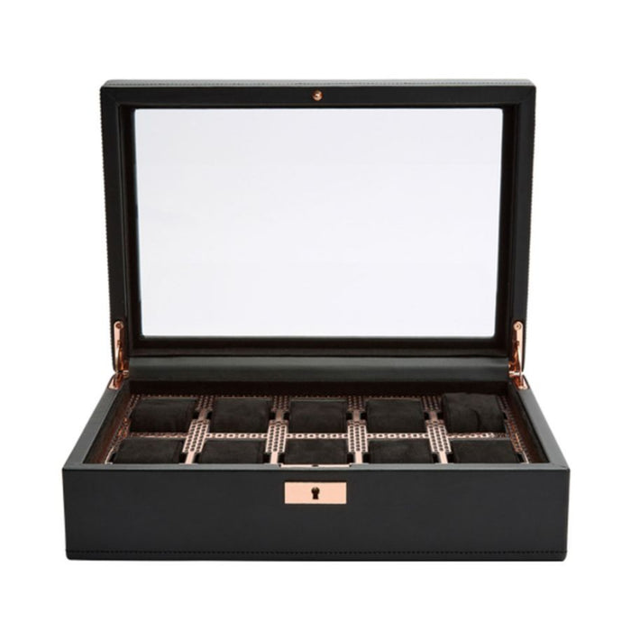Wolf Axis 10 Piece Copper Watch Box with Drawer 488116