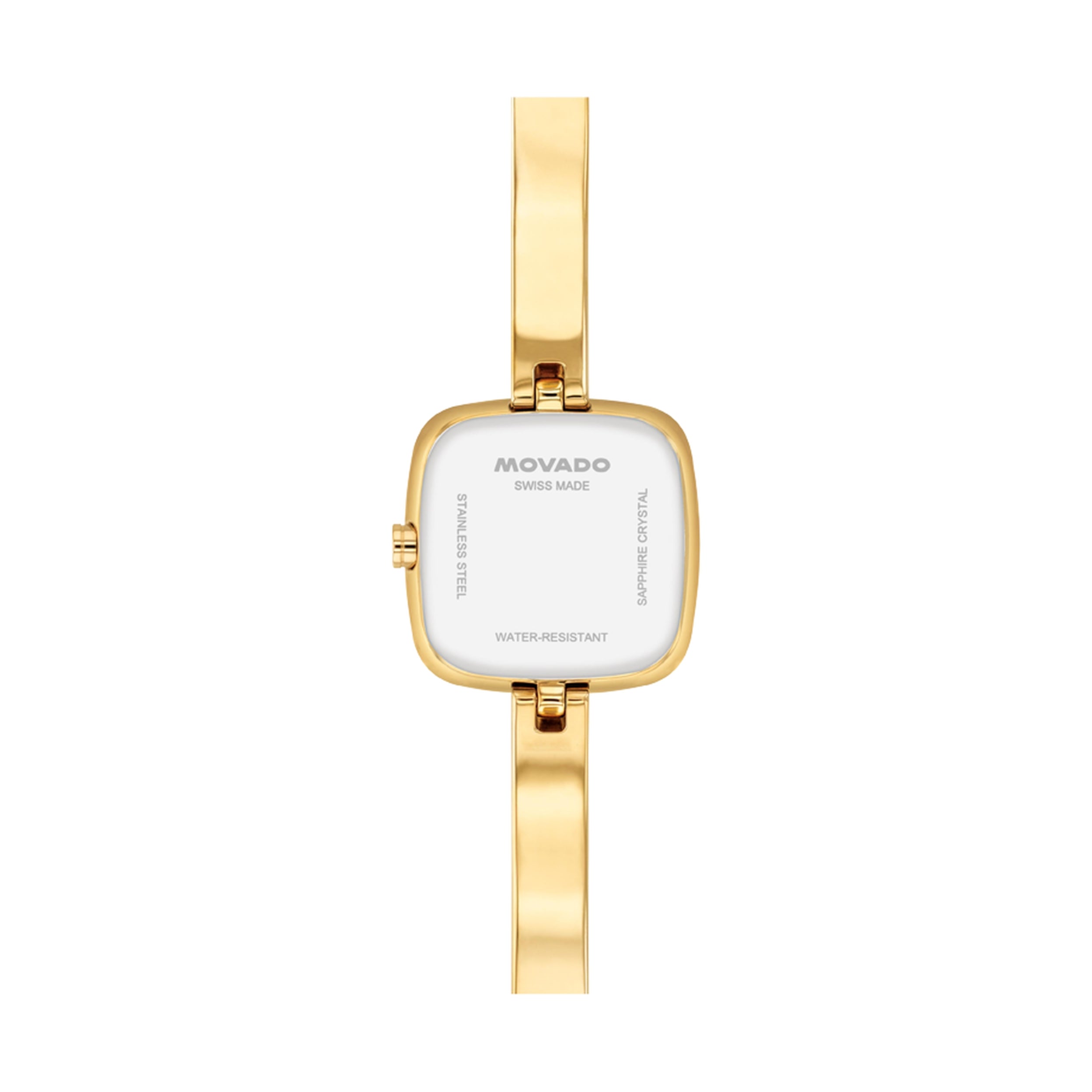 Movado Museum Bangle Champagne Dial Yellow Gold Stainless Steel Women's Watch 0608058