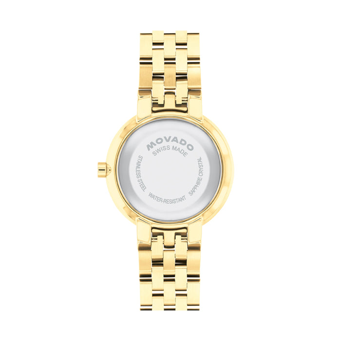 Movado Museum Classic Yellow Gold Dial Quartz & Stainless Steel Women's Watch 0608009