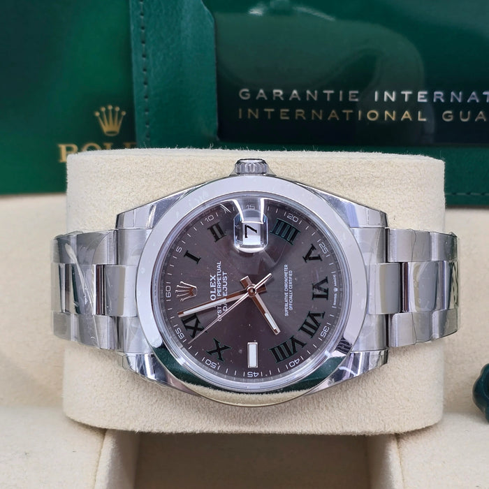 Rolex Datejust 41mm Smooth Bezel "Wimbledon" Dial Oyster New 2025 - 126300