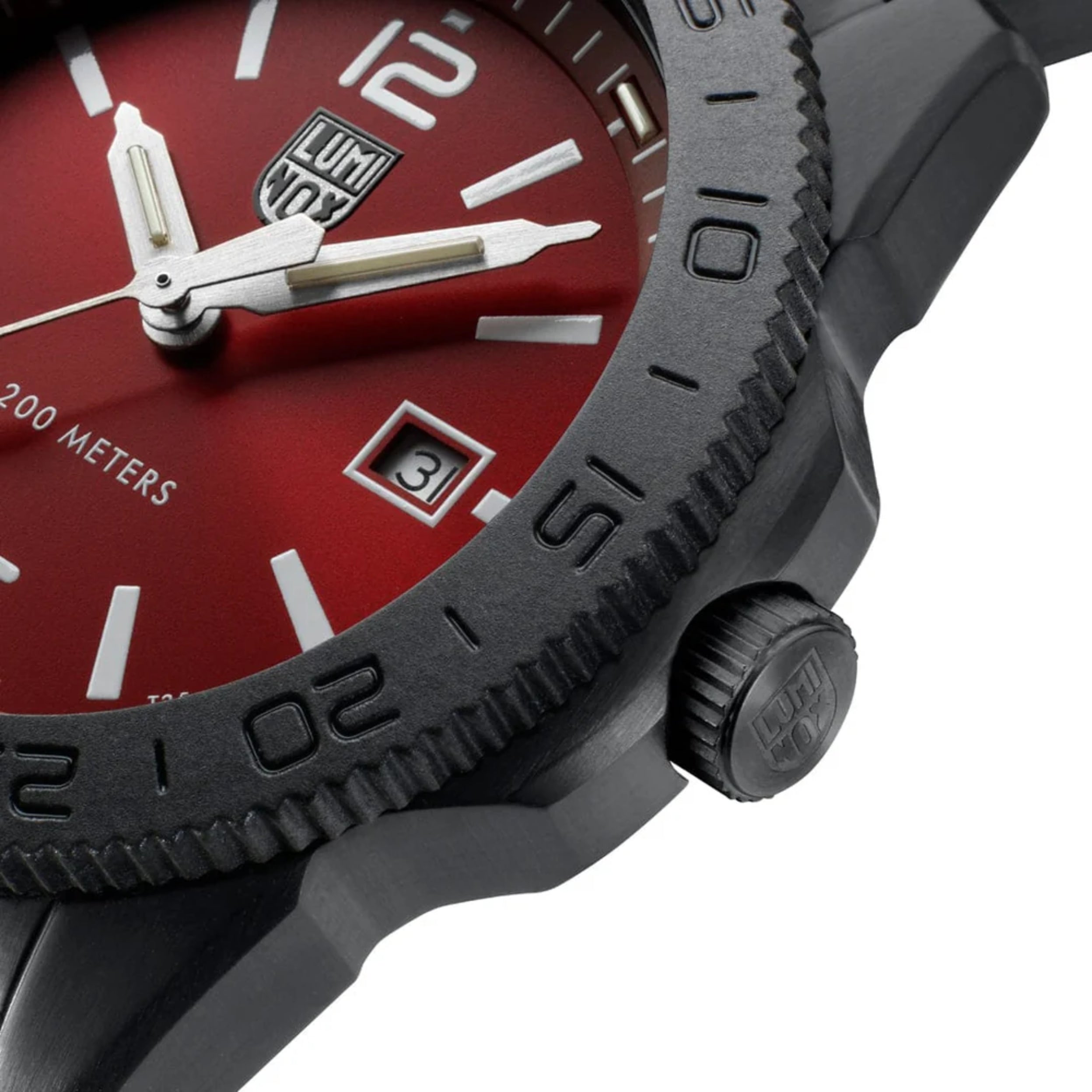 Luminox Pacific Diver 3120 Series 44 mm Red Sunray Dial Dive Men's Watch XS.3135.B