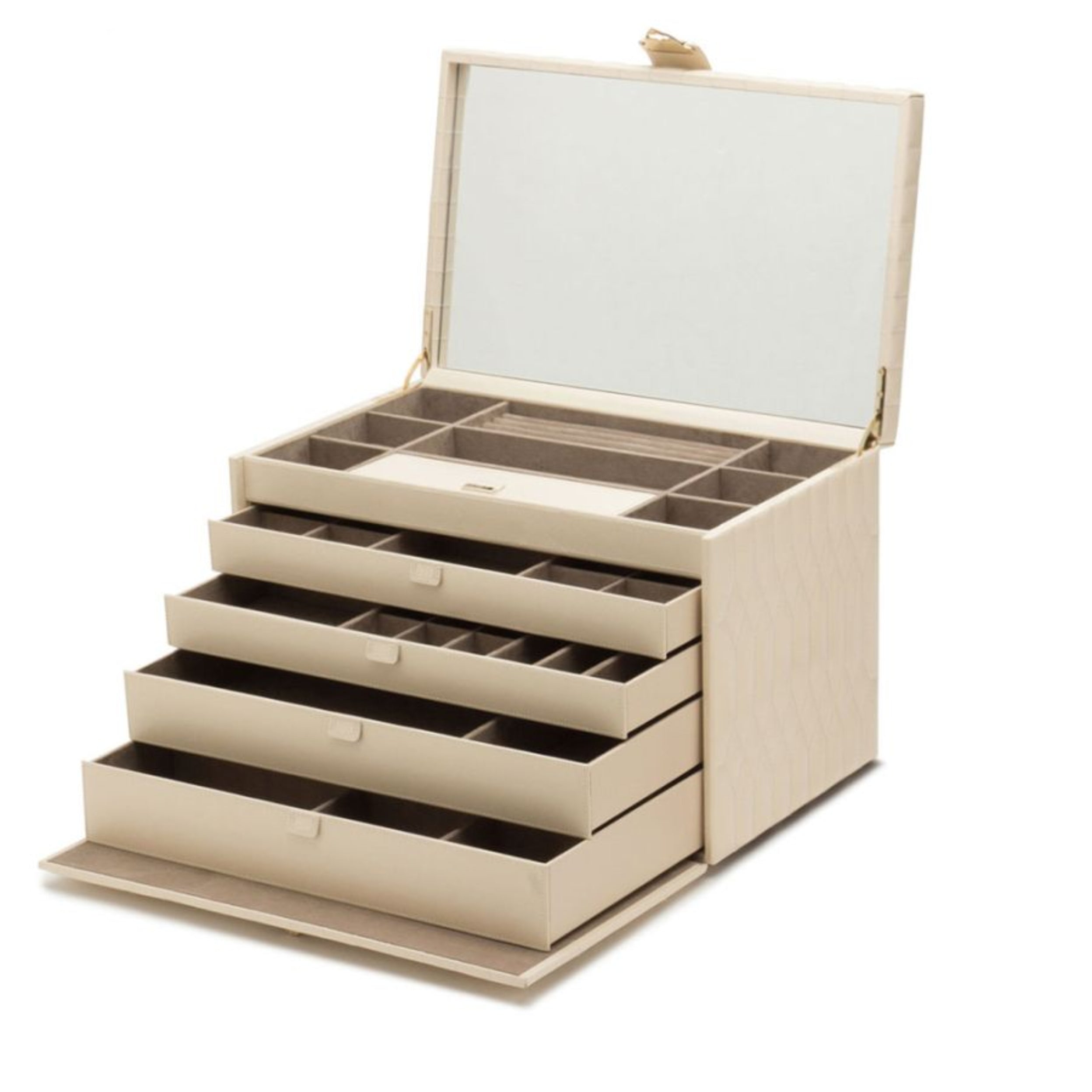 Wolf Caroline Ivory Extra Large Jewelry Case 329553