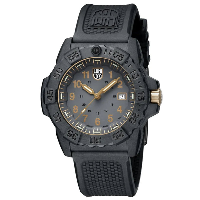 Luminox Navy SEAL Foundation 3500 45mm Military Dive Grey Dial Men's Watch XS.3508.GOLD
