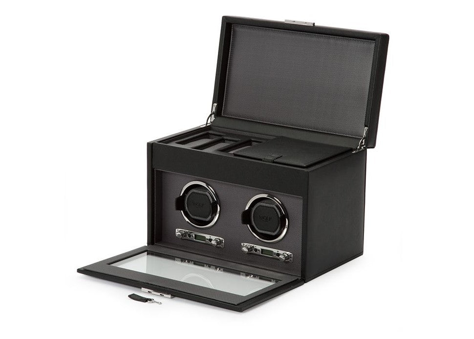 Wolf Viceroy Double Watch Winder With Storage 456202