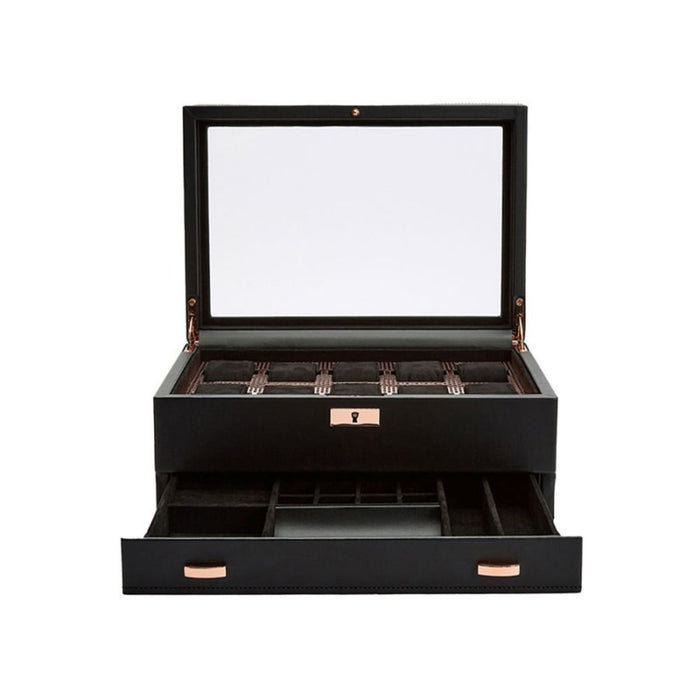 Wolf Axis 10 Piece Copper Watch Box with Drawer 488216