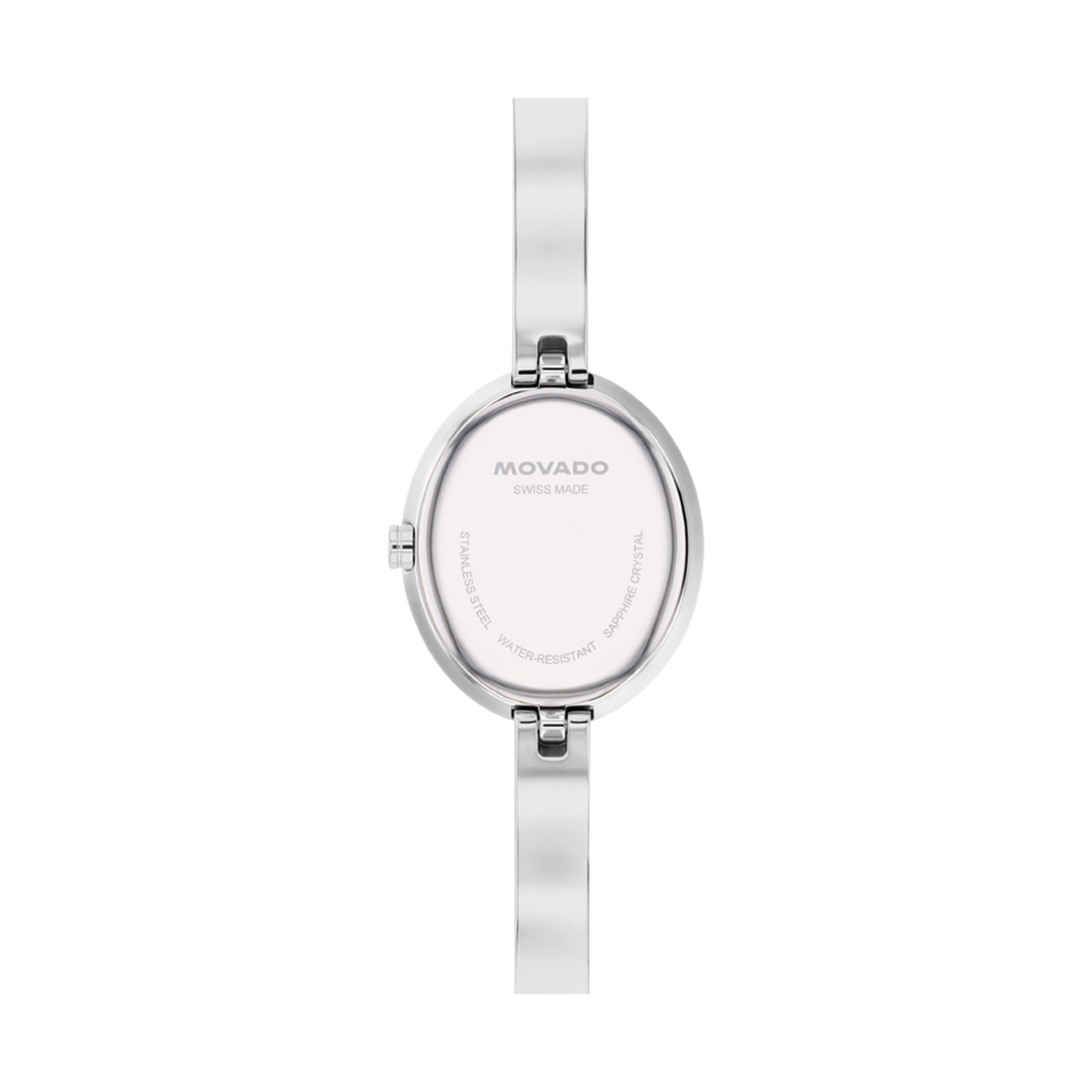 Movado Museum Bangle Silver White Dial Stainless Steel Women's Watch 0608070