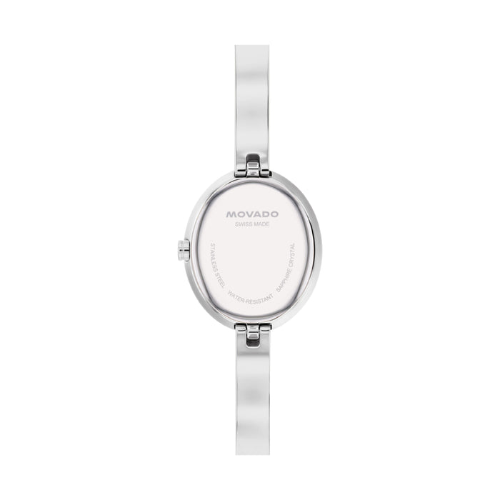 Movado Museum Bangle Silver White Dial Stainless Steel Women's Watch 0608070