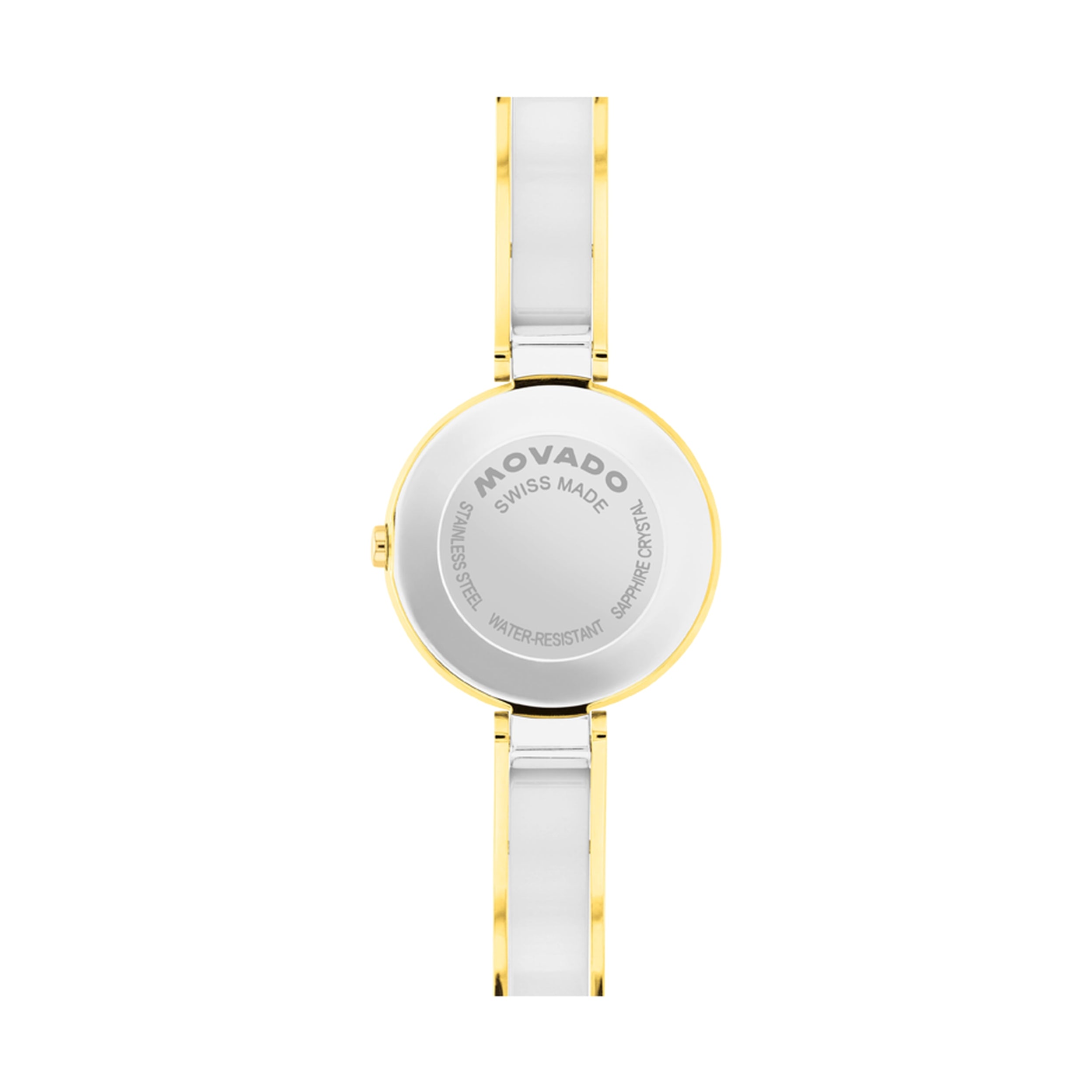 Movado Moda Silver White Light Yellow Finished Quartz Women's Watch 0608012