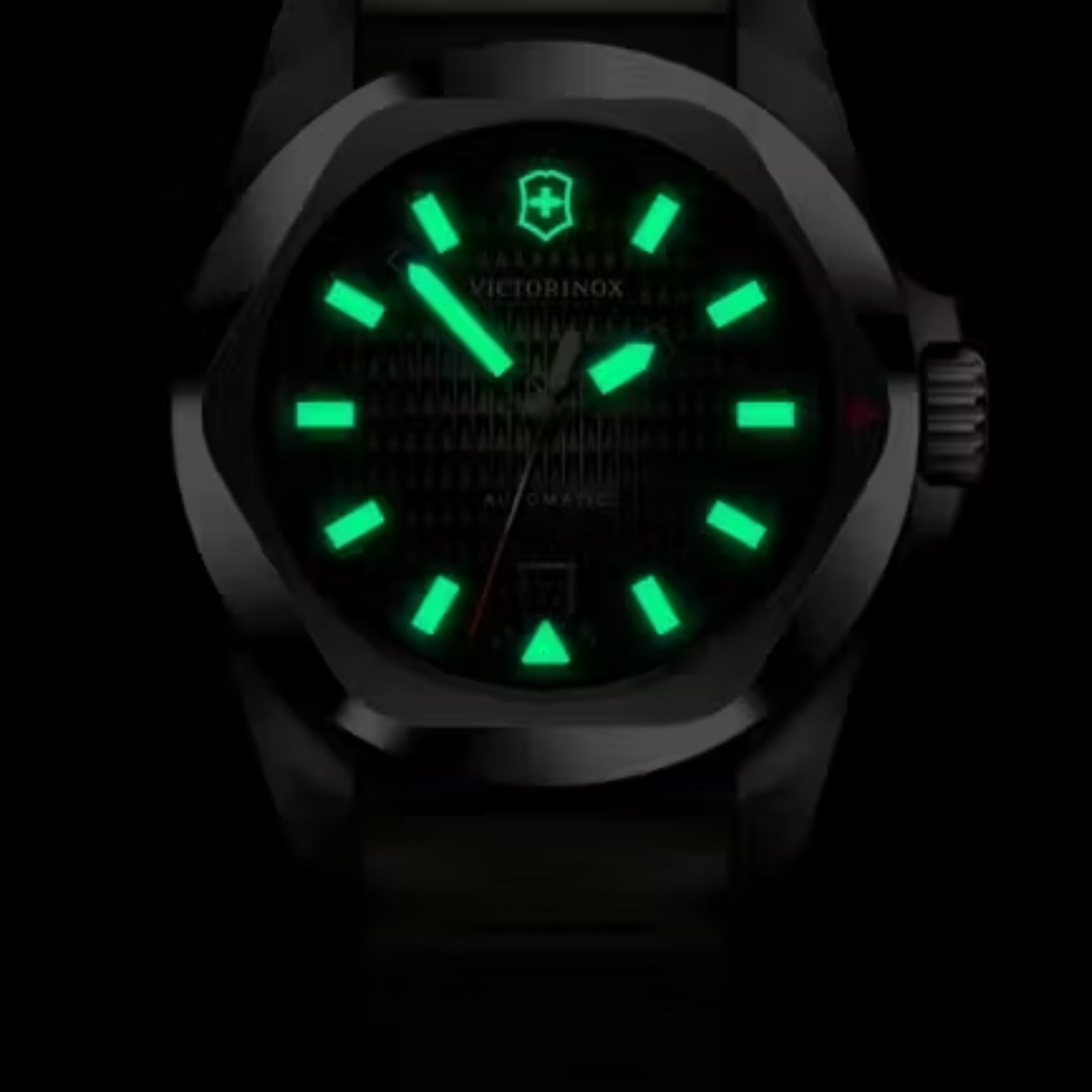 Victorinox I.N.O.X. Automatic Guilloché Green Dial Men's Watch 242017.1