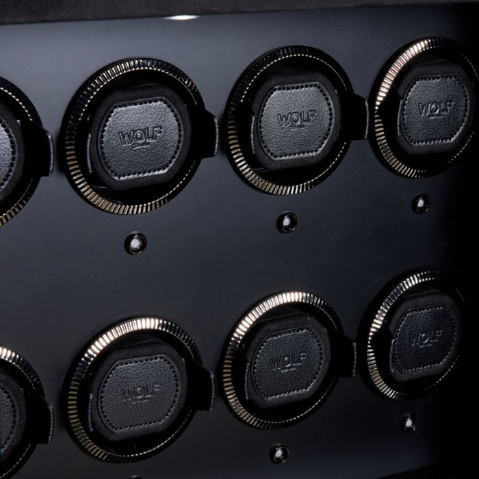 Wolf Atlas Gunmetal Gloss Exterior 12 Piece Winder Safe 491202