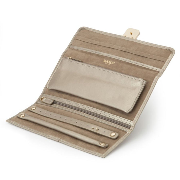 Wolf Palermo Pewter Gold Jewelry Roll 213478