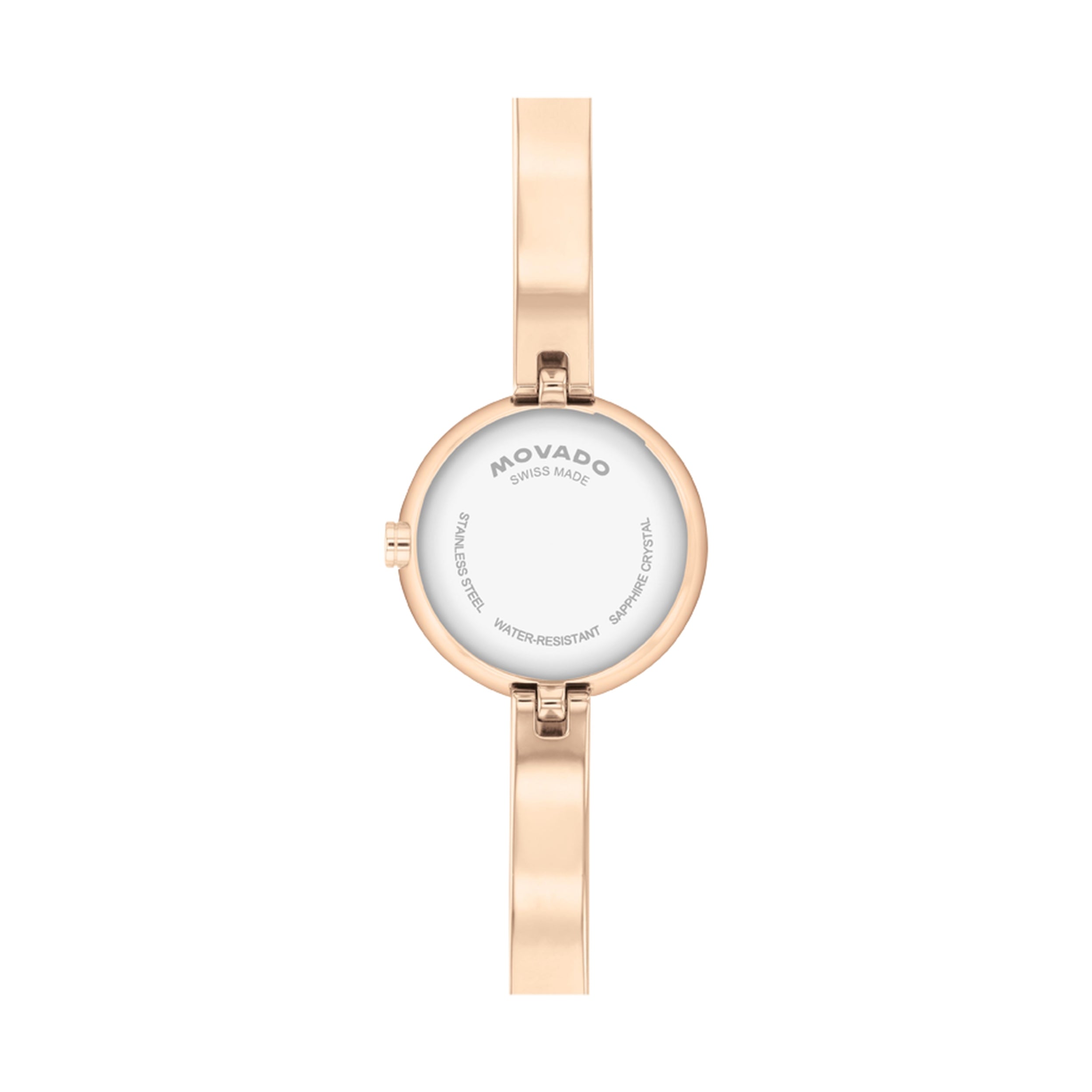 Movado Museum Bangle Warm Grey Dial Rose Gold Stainless Steel Women's Watch 0608064