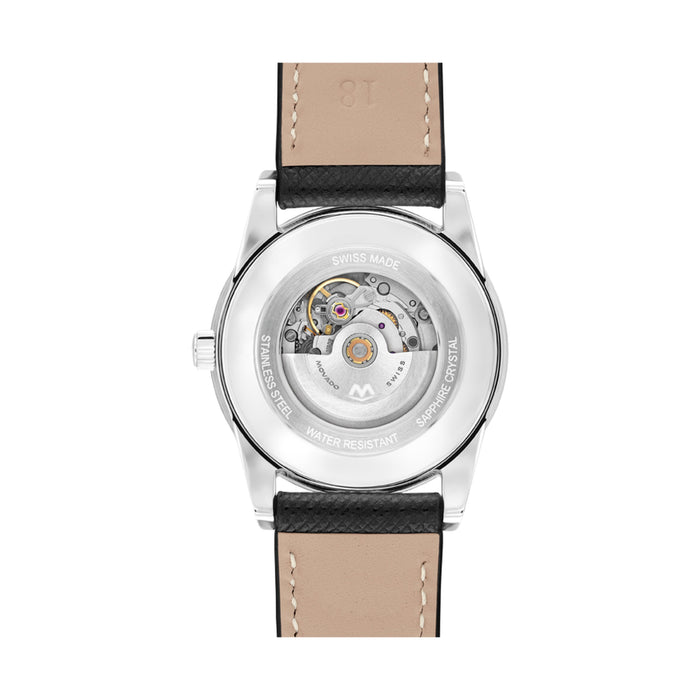 Movado Museum Classic Automatic Warm Grey Dial Leather Strap Women's Watch 0608005
