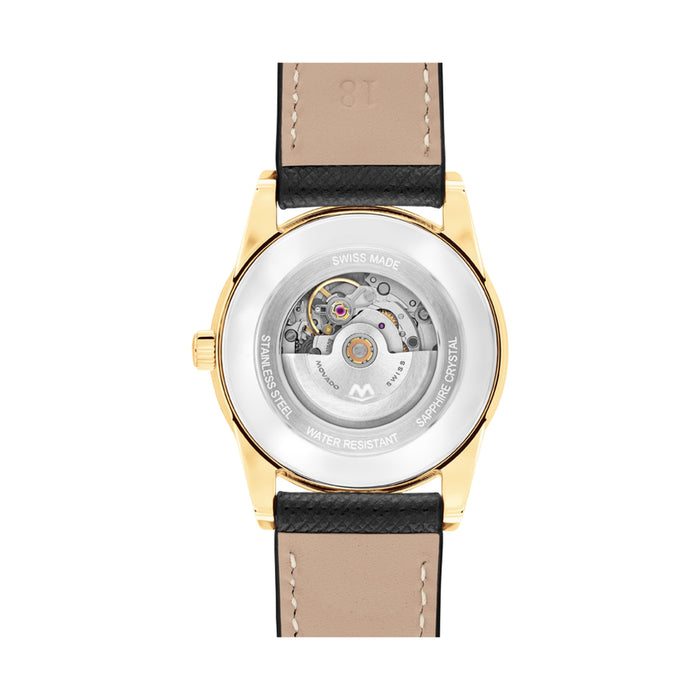 Movado Museum Classic Automatic Warm Grey Dial Leather Strap Women's Watch 0608006