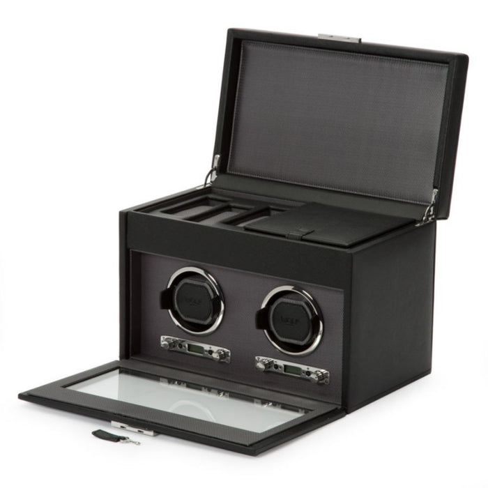 Wolf Classic Double Watch Winder with Storage 792202